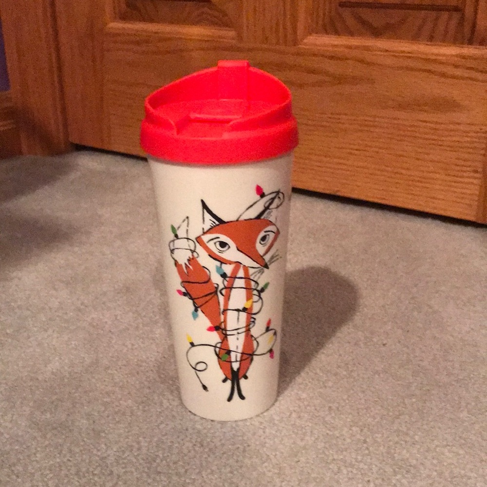 LAST CHANCE Kate Spade Holiday Fox Plastic Tumbler